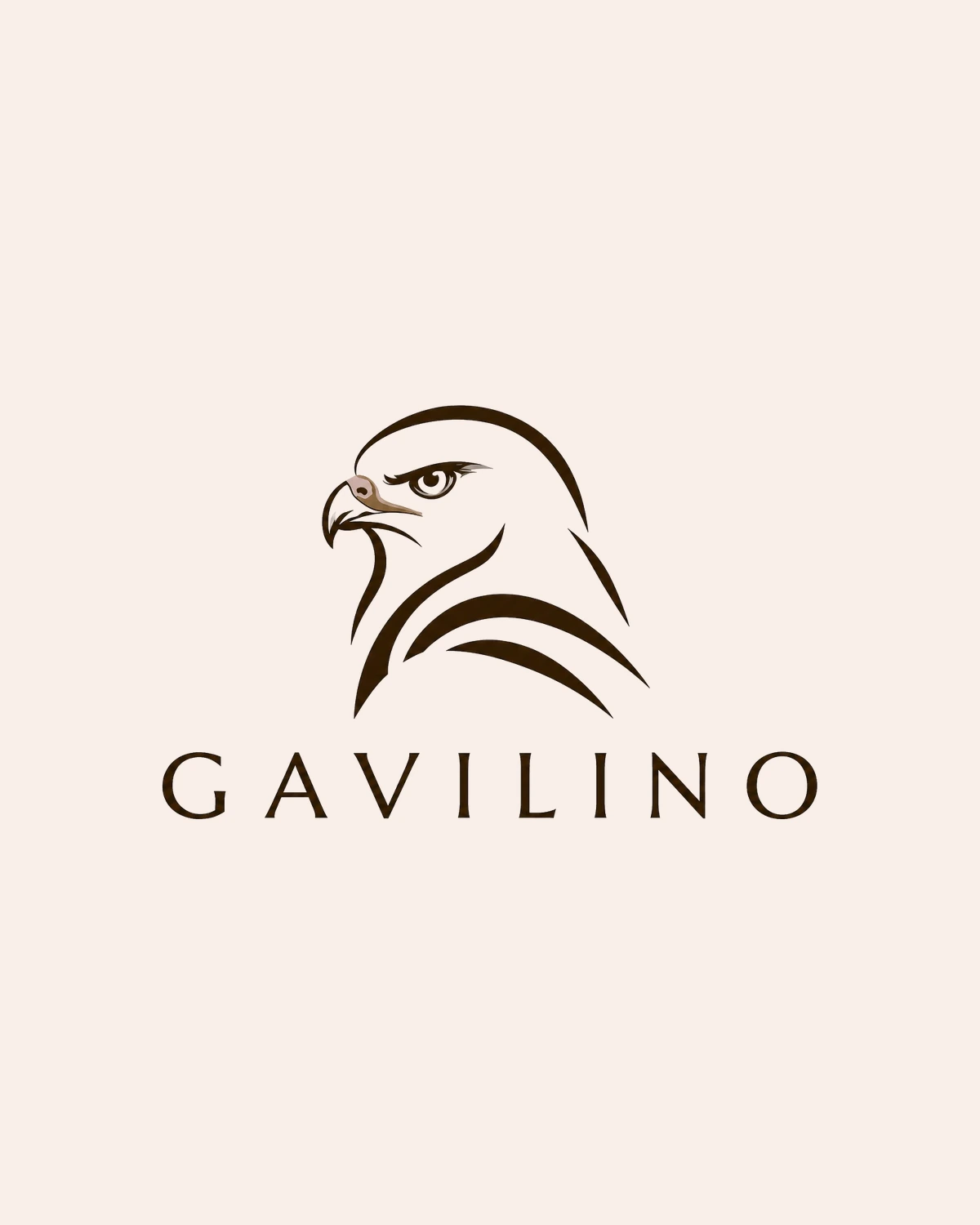 Logo de GAVILINO: un gavilán y el nombre de la marca